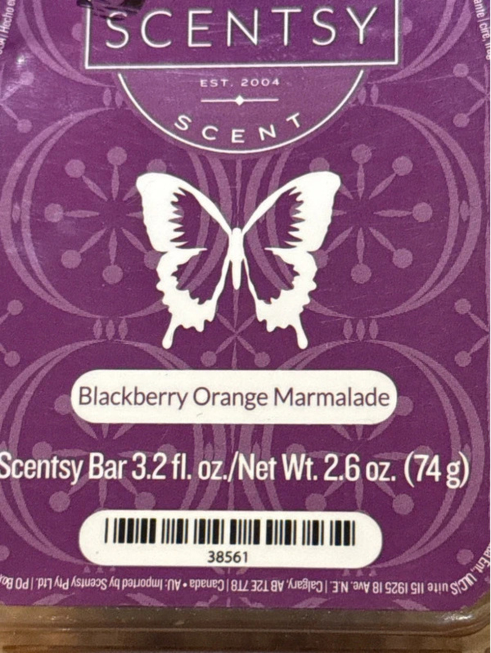 Blackberry orange marmalade wax bar